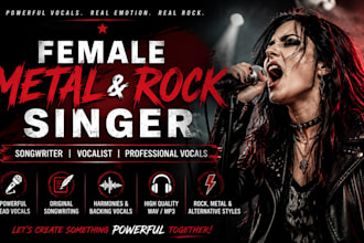 sing female metal singer rock singer female singer songwriter, vocalist