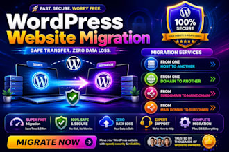 migrate wordpress website to new hosting or domain
