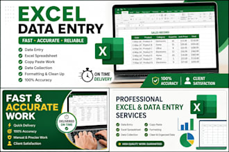 do excel data entry, formatting and spreadsheet work