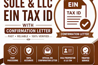get your llc and sole proprietor ein tax id with irs confirmation letter