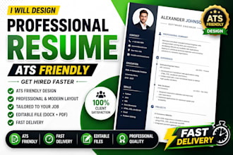 design a professional ats friendly resume and CV