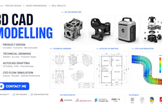 do 3d cad modelling product design technical drawing autocad cfd flow simulation