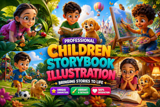 children story book illustration children story children story book illustration