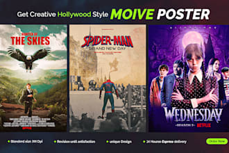 create professional movie and film poster within 24 hourse