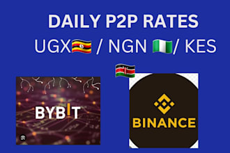 send daily binance , bybit p2p rates for ugx, ngn, kes