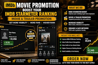 imdb movie promotion boost your imdb starmeter ranking movie trailer promotion