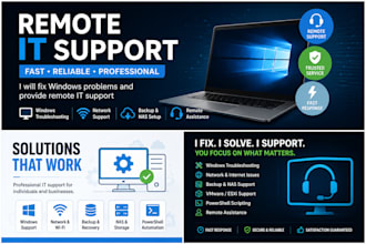 fix windows problems and provide remote IT support