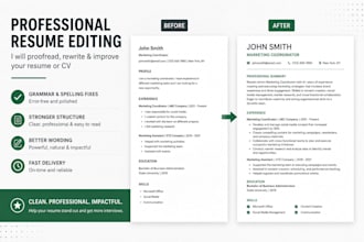 proofread and edit your resume or CV professionally