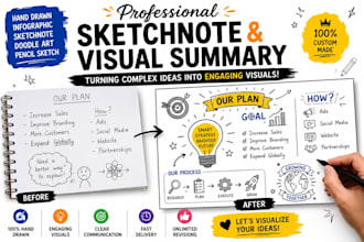create hand drawn infographic sketchnote visual summary doodle art pencil sketch