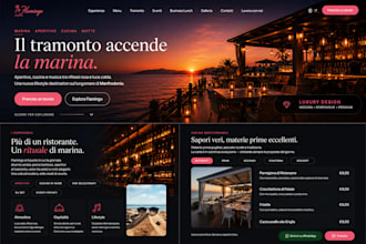 design luxury restaurant or hospitality websites