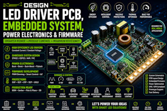 design led driver and embedded system pcb