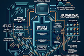 design led driver and embedded system pcb