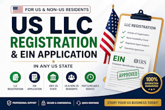 do US llc registration and ein for US and non US resident, wyoming llc