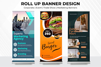 design roll up banner, retractable banner, pull up banner