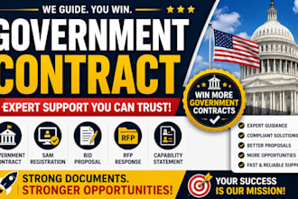 help you with government contract sam registration and bid proposal