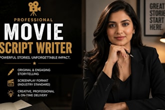 offer movie script writing, script formatting, screenwriting, screenplay service