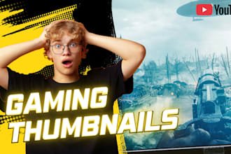 design a unique youtube thumbnail for gaming or streaming