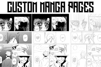 draw manga comic page, anime manga illustration, nsfw anime manga artist, panels