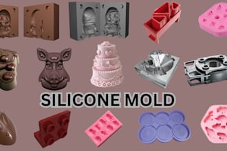 design custom silicone mold slip casting 3d model mold design for 3d printing