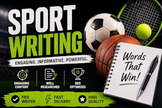 write sports articles football blogs nba content and SEO sports writing