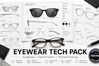 create eyewear glasses tech pack sunglasses, optical frames eyeglasses fashion