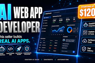 develop ai website, ai chatbot, and ai web application