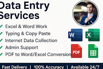 do fast typing work, retype handwritten pages, your typist