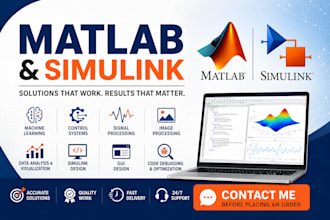do your matlab programming, simulink, control system and gui