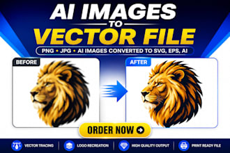 convert ai images, logo to print ready vector file, svg, eps to vector tracing