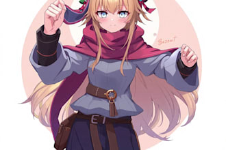 draw custom anime art of your oc, character, and fanart