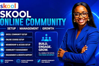 setup skool online community skool online course setup skool community manager