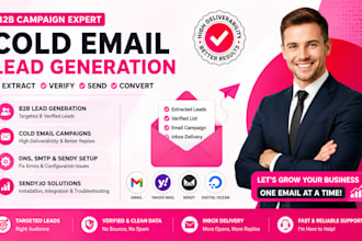 send b2b campaign cold extracted lead generation emails fix dns smtp sendy issue