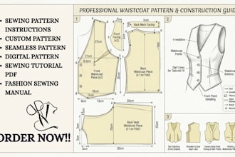 create step by step sewing instructions and pattern guides for your garment