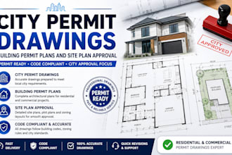 city permit drawings, building permit plans and site plan approval
