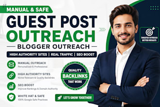 build white hat SEO backlinks guest post outreach