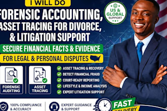 do forensic accounting, asset tracing for divorce, and litigation support