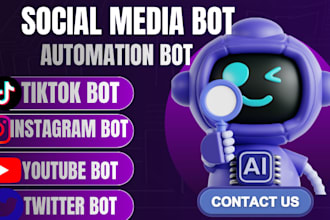 create social media bot instagram bot youtube bot twitter bot tiktok bot