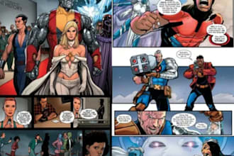 illustrate comic book pages, manga, graphic novel art and nsfw art