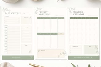 design a beautiful printable workbook planner for your brand