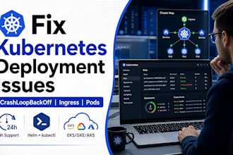 fix kubernetes deployment issues crashloopbackoff, ingress, pods