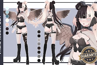 design 3d vroid 3d vtuber model 3d vrchat avatar fursona vrc avatar vr 3d model