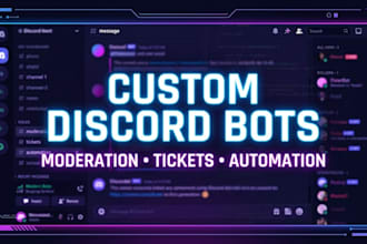 develop a professional custom discord bot for your community