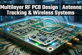 develop multilayer rf pcb for antenna tracking and wireless systems