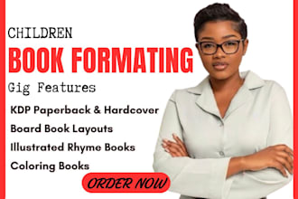 format your childrens picture book for KDP and ingram spark print ready layout