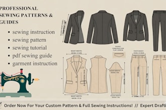 create professional sewing pattern instructions and PDF sewing guide