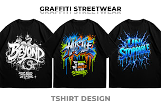 design graffiti streetwear typography tshirts