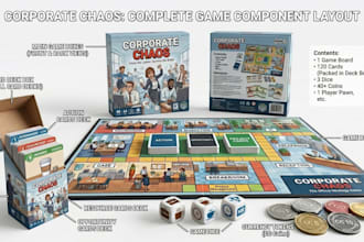 design board game box rulebook tabletop game