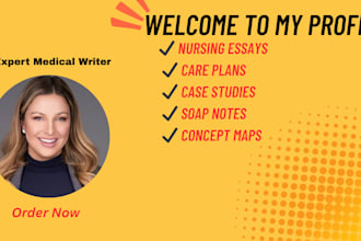 write nursing case studies, concept maps and progress notes