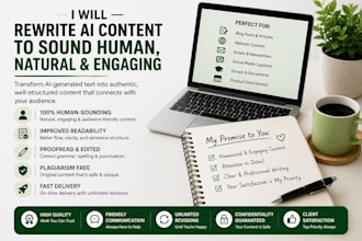 rewrite ai content to sound human and professional