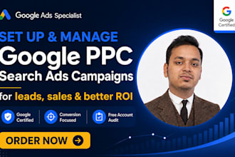 set up and manage google PPC campaigns and search ads